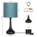 Modern Bedside Metal Base Table Lamp